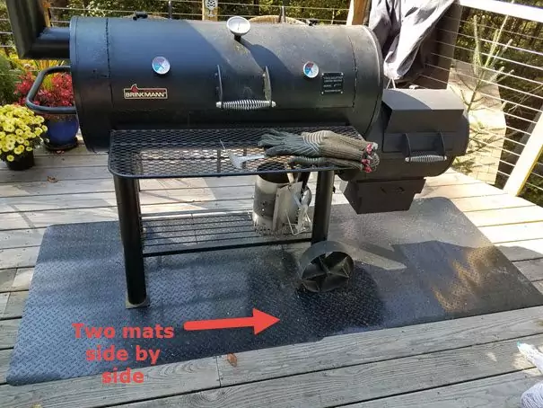 Grill & Garage Protective Mat with Smoker