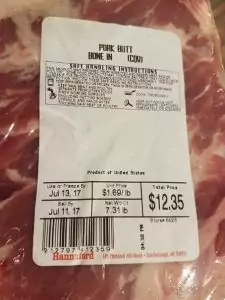7.31 lb Pork Butt Bone In