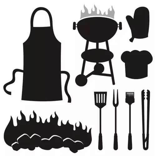 Grill Mats for Outdoor Grill Set of 8 Black Grill Tools BBQ